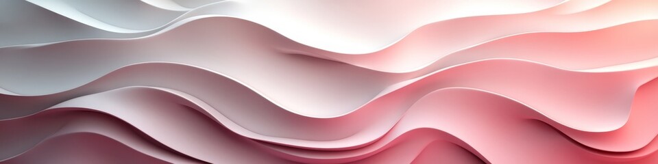 Wall Mural - seamless pastel peach, 3d low profile style, delicate and gentle wave texture pattern background