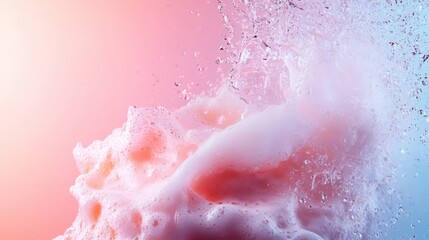 Poster - A vibrant explosion of bubbles and colors merging together, portraying an abstract expression of movement and fluidity reminiscent of joyful emotions and playfulness.