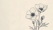 © AbulKalam - Timeless Hand Drawn Flower Illustration Elegant Floral Classic Botanical Artwork