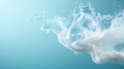 Poster - This vivid image presents a dynamic water and foam splash, capturing the essence of movement and freshness that reflects positivity and an uplifting atmosphere.