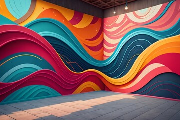 Wall Mural - abstract colorful background design for your presentation, vector design wallpaper