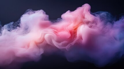 Poster - This captivating image features soft pink and blue swirls of smoke, creating a dreamy and ethereal atmosphere that evokes feelings of tranquility and wonder.