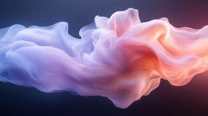 Poster - This captivating abstract image features a dynamic blend of swirling colors and soft textures, evoking a sense of ethereal beauty and fluid motion in visual art.