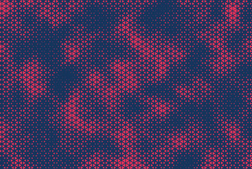 Aufkleber - Triangle Vector Abstract Geometric Technology Background. Halftone Triangular Retro 80s Simple Pattern. Minimal Style Dynamic Tech Wallpaper.