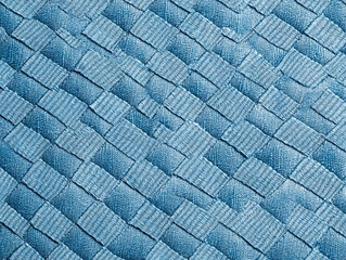 Aufkleber - seamless pattern of woven blue fabric texture with geometric design