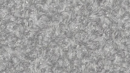 Poster - Abstract Black and White Line Pattern with Flowing Curves and Swirls