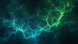© Kitta Studio - Abstract Green and Blue Electric Energy Flow in Dark Background