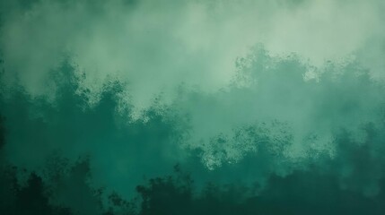 Poster - Abstract Green and Teal Background with Soft Cloudy Texture