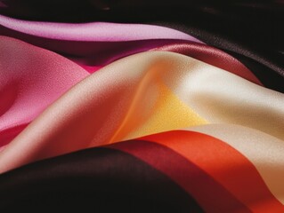 Poster - Flowing silk fabric textures studio textile indoor close-up elegance and