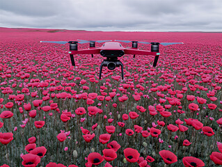 Poster -  arctic poppy drone ballet