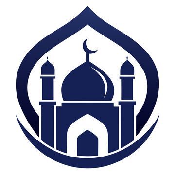 Mosque Logo or Icon vector Illustration isolated on a transparent background