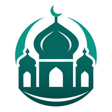 Mosque Logo or Icon vector Illustration isolated on a transparent background