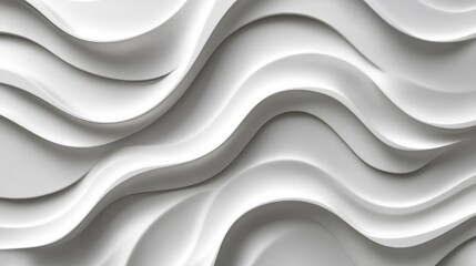 Poster - White wavy abstract background texture