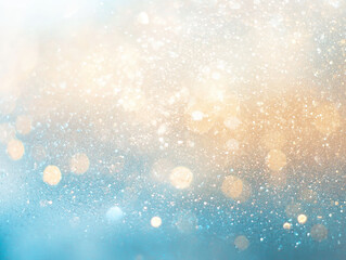 Aufkleber - faint glitter shimmer background with pastel blue and golden hues creates dreamy and ethereal atmosphere, evoking sense of calm and wonder. soft focus and gentle colors enhance serene mood