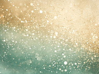 Aufkleber - shimmering background with faint glitter and shimmer pastel green and gold hues creates dreamy and elegant atmosphere. soft blend of colors and sparkling particles adds touch of magic and