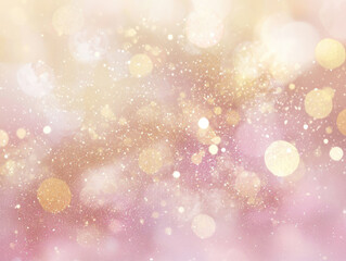 Aufkleber - dreamy background with faint glitter and shimmer in pastel pink and gold hues, creating soft and magical atmosphere. Perfect for festive or romantic designs