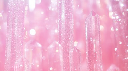 Poster - Create a dreamy soft pink sparkling gradient background digital art abstract serene environment aesthetic concept