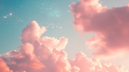 Poster - Transform your social media aesthetic with dreamy soft pink sparkling gradient visuals for influencers
