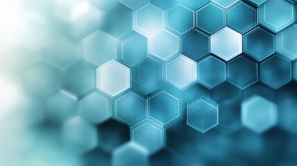 Fototapete - Abstract hexagonal tech background, digital network, future concept
