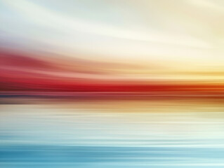 Aufkleber - vibrant abstract image featuring blurred gradient of warm and cool colors, creating smooth and serene texture. blend of red, orange, and blue hues evokes sense of calm and tranquility