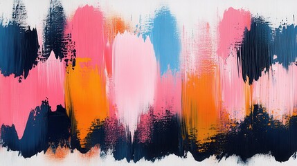 Poster - Abstract colorful paint strokes, art texture, background, design element