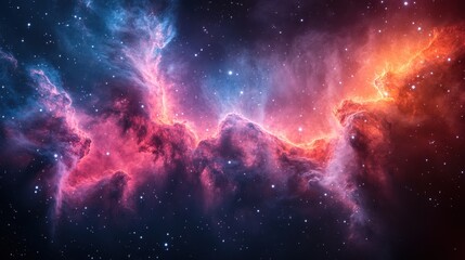 cosmic nebula stellar cloudscape, vibrant colors, deep space background, perfect for science fiction