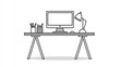 © lestari - Simple Line Art of a Modern Workspace