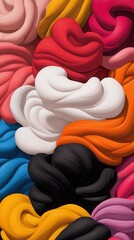 Poster - colorful abstract art display creative studio digital artwork vibrant environment close-up view arti