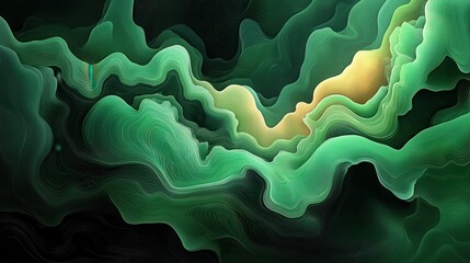 Poster - Abstract Green Swirls Background Texture