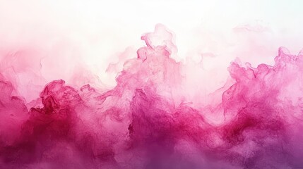 Poster - Pink and purple ink clouds swirl, abstract background, design element