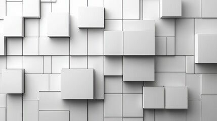 Poster - White cube abstract background texture