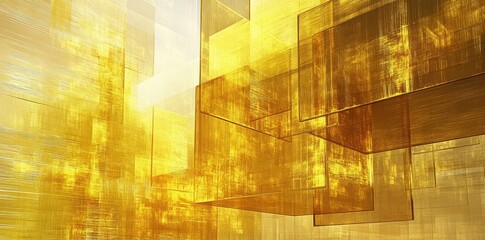 Poster - Abstract golden rectangles create depth and a textured background
