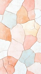 Poster - Textured abstract background featuring soft pastel colors and irregular shapes, creating a harmonious and modern aesthetic.