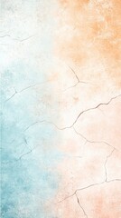 Poster - A textured background with soft gradients of blue and orange, featuring subtle cracks and a dreamy, abstract quality.