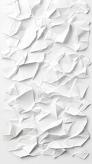 Poster - Torn white paper pieces layered to create a textured background, ideal for artistic, minimalist, or creative design projects.