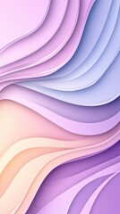 Poster - Soft, wavy layers of pastel colors create a calming and visually pleasing abstract background.