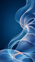 Poster - Abstract swirling lines in blue tones create a sense of depth and movement, evoking a modern, digital atmosphere.