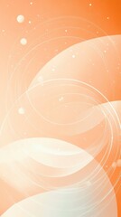 Poster - Abstract swirls and shapes in warm orange tones create a soothing, modern background with a soft, dreamy aesthetic.