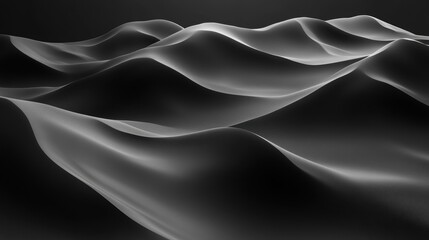Aufkleber - Dark, undulating fabric waves; abstract background for design