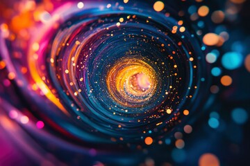 Wall Mural - Light and Color Vortex – Dynamic Abstract Background in Motion