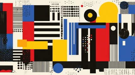 Poster - Abstract geometric art; colorful shapes, background design, website banner