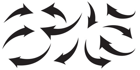 Aufkleber - black arrow icon on white background. flat style. arrow icon for your web site design, logo, app, ui