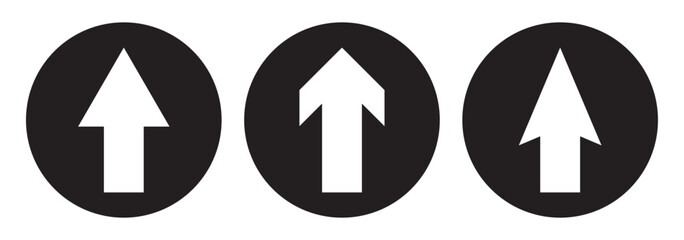 Aufkleber - arrow up icons. set of curve rise increase arrows. growth pictogram isolated. vector illustration.