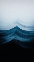 Poster - Dynamic ocean waves coastal view abstract art serene environment minimalist perspective