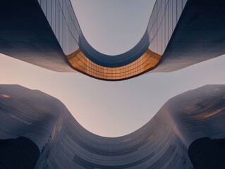 Poster - Dynamic architectural design showcase urban landscape modern environment low angle structural innovation