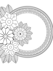 Wall Mural - PrintFlowers Coloring Pages For Adule