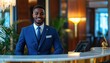© Andrii - Dedicated Front Desk Professional And Bellhop Catering To Guests' Needs At Upscale Resort. Expertise In Providing Information And Services To Tourists.