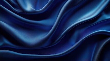 Wall Mural - Blue silk fabric waves, elegant texture background