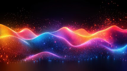 Aufkleber - Colorful energy waves abstract background