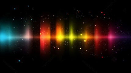 Poster - A stunning display of vibrant sparks and rays creates an intriguing abstract effect against a dark background, evoking a rich sense of depth and vibrancy that captivates the viewer